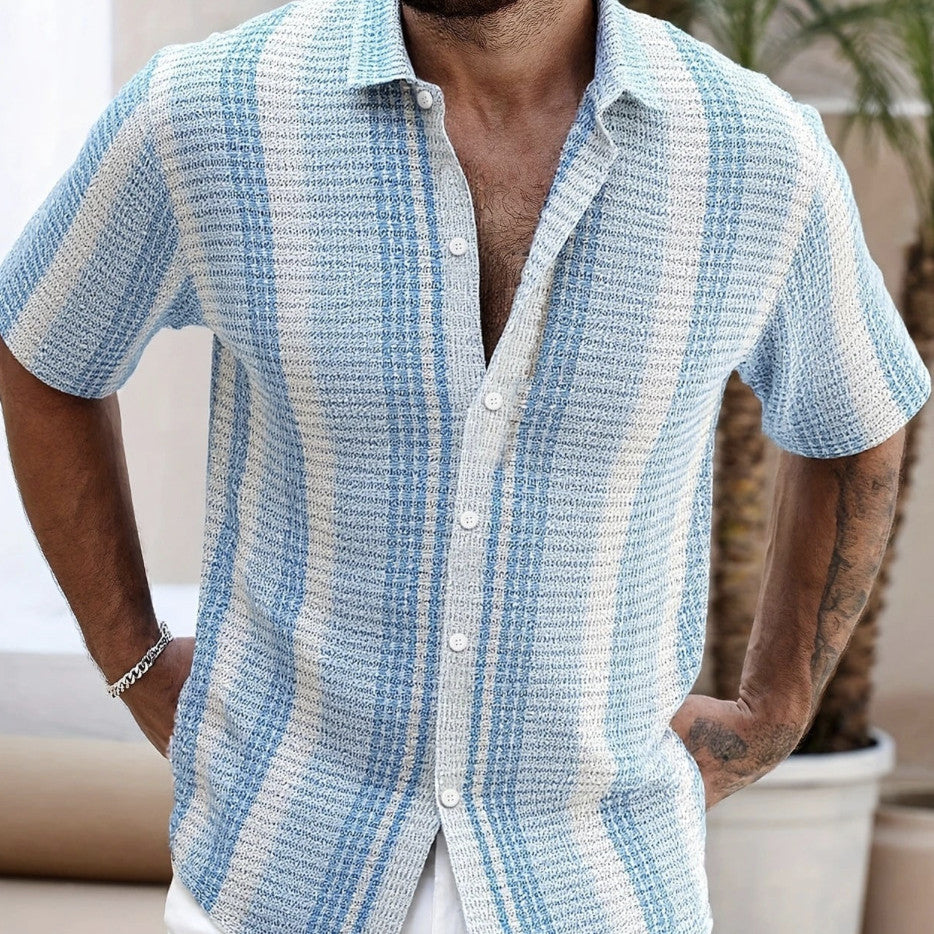 Men's Floral Print Beach Shirt – Slim Fit Short Sleeve Summer Top | Sizes S–4XL