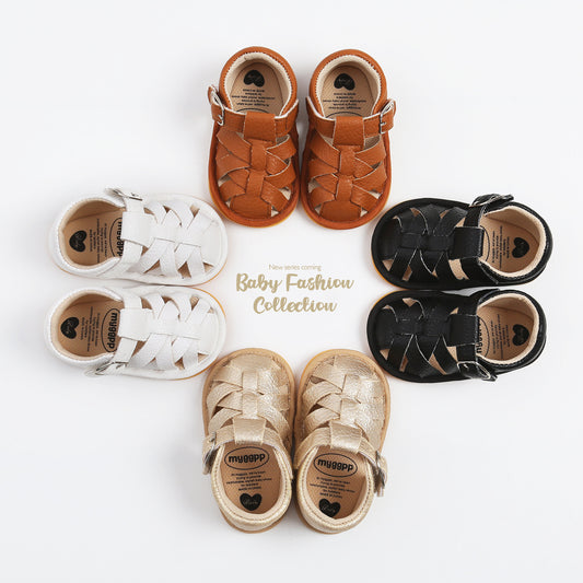 Baby Hollow Breathable Sandals – Synthetic Leather, Toddler Boys