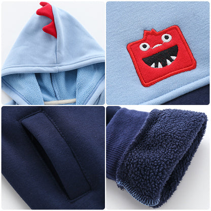 Children's Textured Cotton Hooded Sweatshirt | Kids Casual Hoodie 90-140cm