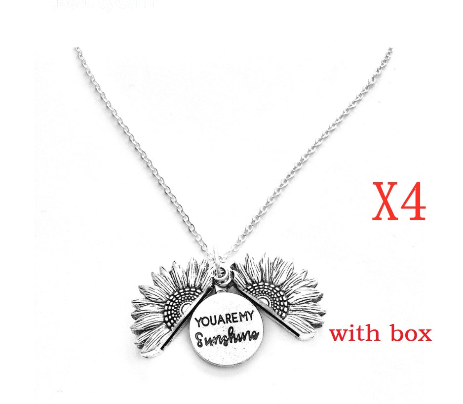 Sunflower Pendant Necklace | Gold, Silver & Rose Gold