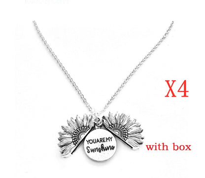 Sunflower Pendant Necklace | Gold, Silver & Rose Gold