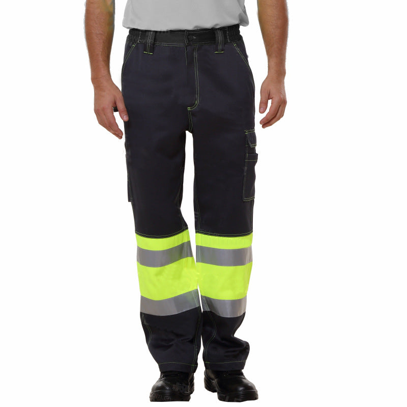 Men's Hi-Vis Reflective Safety Trousers | Fluorescent Workwear Pants