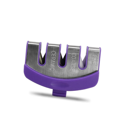 Knife Sharpener — Pull-Through Whetstone Sharpener with Tungsten Steel & Diamond Rods
