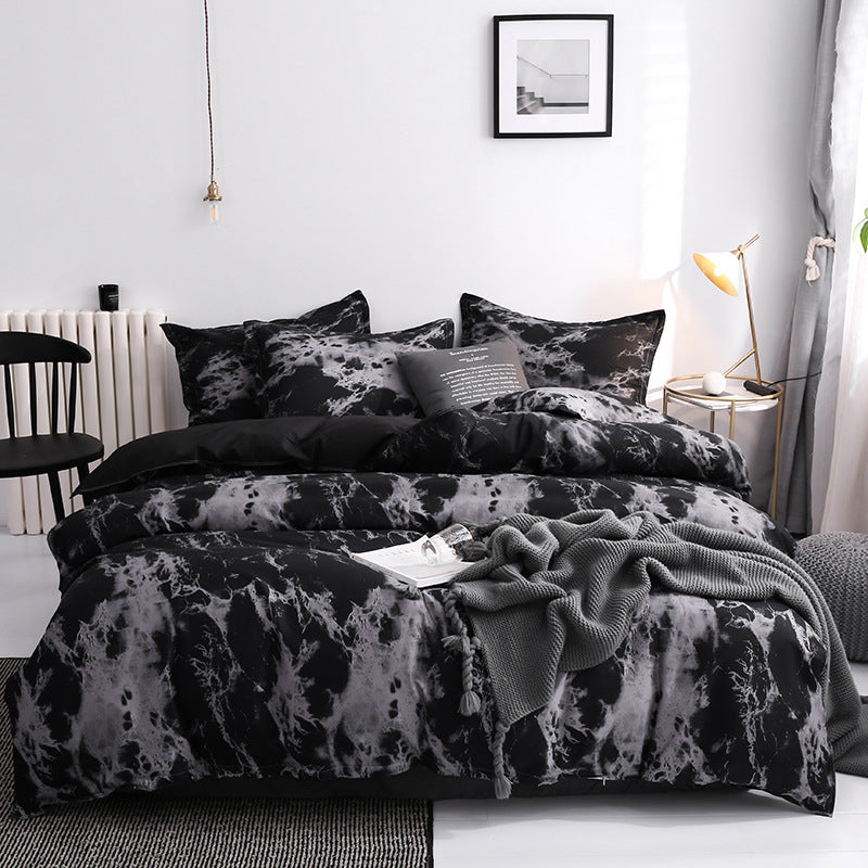 Geometric Ramie Duvet Cover Set – 3-Piece Antibacterial Bedding