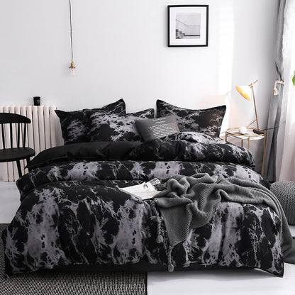 Geometric Ramie Duvet Cover Set – 3-Piece Antibacterial Bedding
