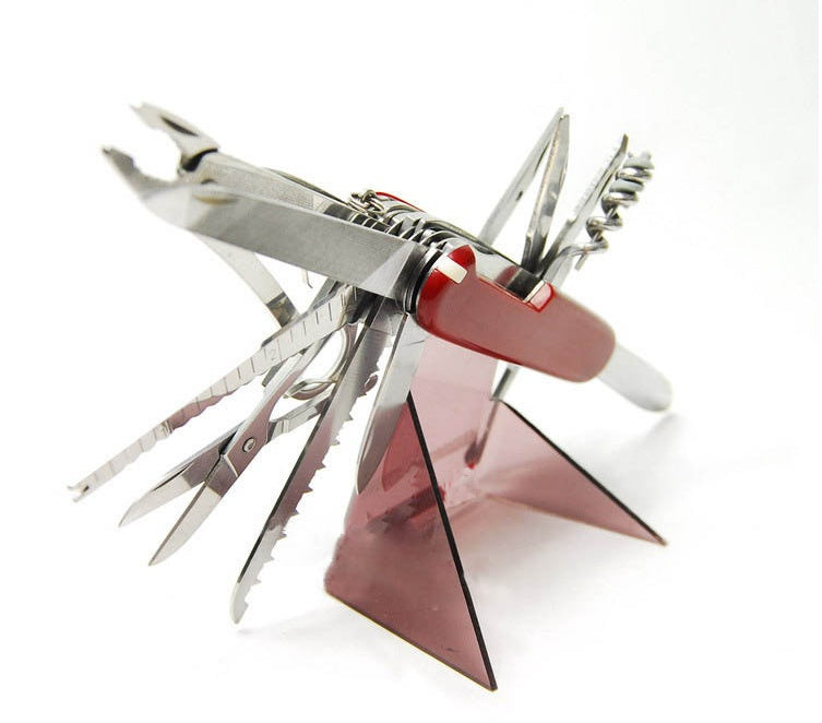 20-in-1 Stainless Steel Multi-Tool Pocket Knife – 91mm EDC Folding Knife Pliers, Saw & Scissors