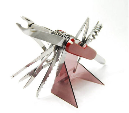 20-in-1 Stainless Steel Multi-Tool Pocket Knife – 91mm EDC Folding Knife Pliers, Saw & Scissors