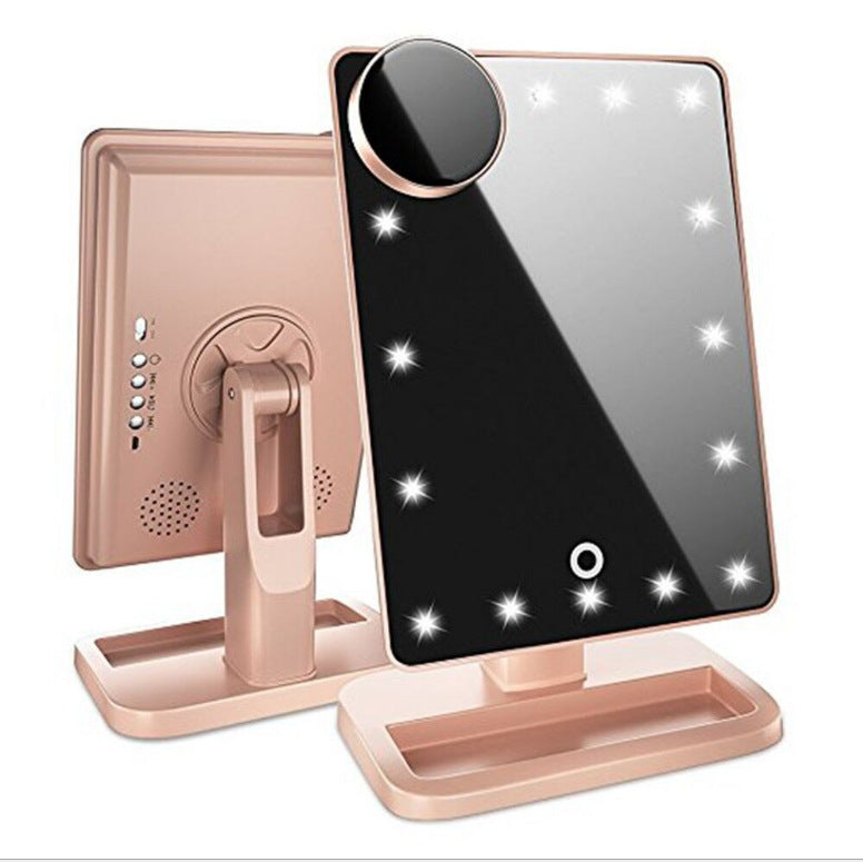 LED Vanity Mirror with Bluetooth Speaker & 10x Magnification