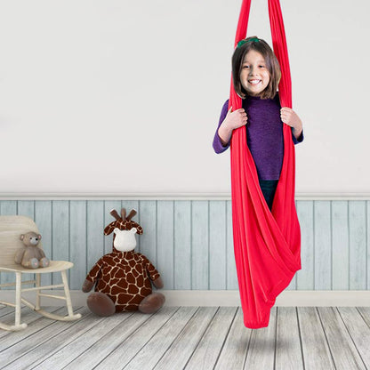 Kids Elastic Nylon Swing Hammock – Indoor & Outdoor Sensory Therapy Seat 100x280cm & 150x280cm