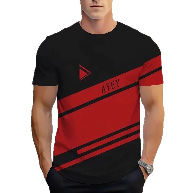 Men's Summer Graphic Hoodie Top – Digital Print Relaxed Fit