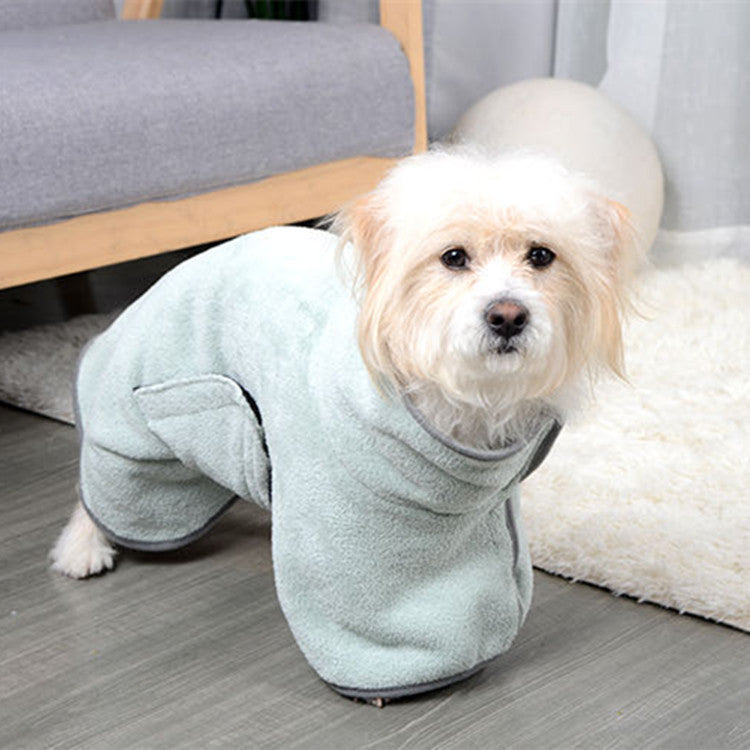 Microfibre Dog Bathrobe & Drying Towel | Quick-Dry Absorbent Coat XS–M