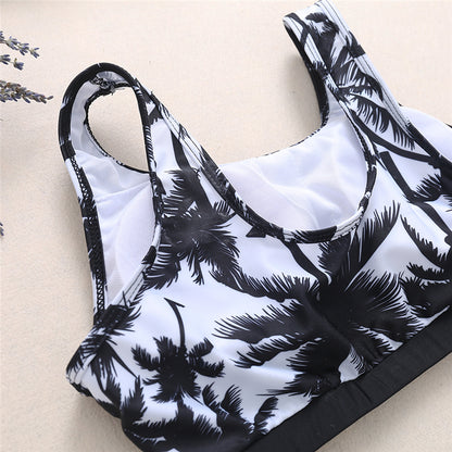 Women's Coconut Palm Print Sports Bikini Set | S, M, L