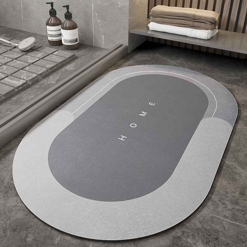 Soft Blended Bathroom Floor Mat – Non-Slip Bath Rug in Oval & Rectangle