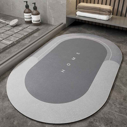 Soft Blended Bathroom Floor Mat – Non-Slip Bath Rug in Oval & Rectangle