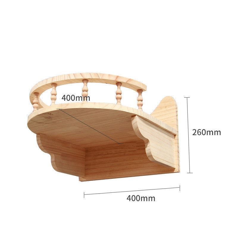 Modular Wall-Mounted Cat Climbing Frame – Solid Wood Shelves & Platforms