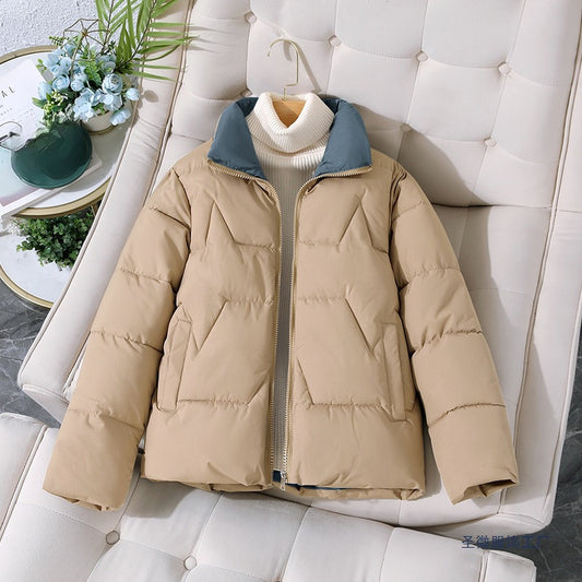 Women's Cropped Padded Jacket - Loose Fit, 4 Colours, M-4XL