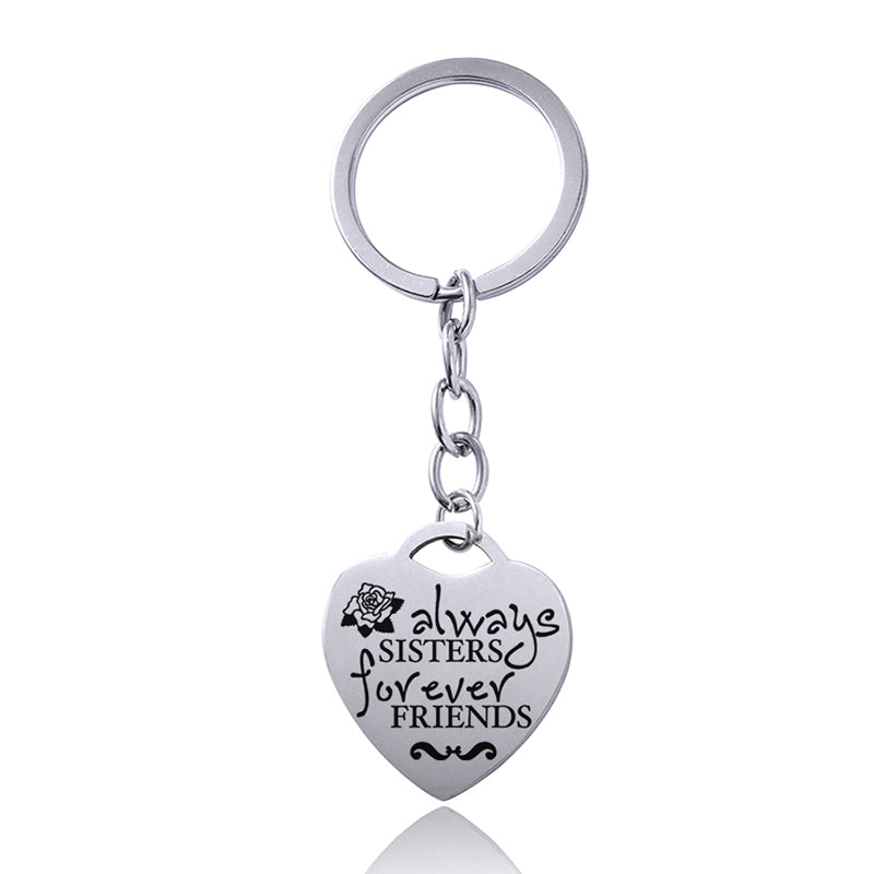 Heart Sisters & Best Friends Keychain | Stainless Steel | JP Collections