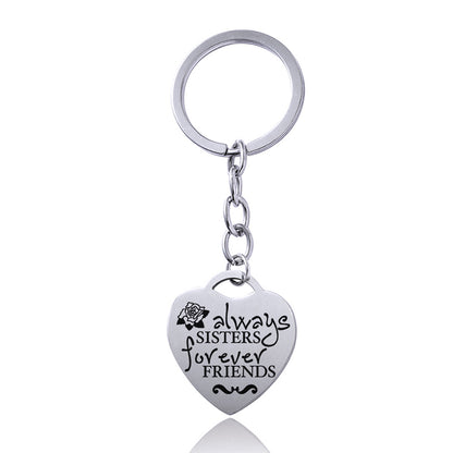 Heart Sisters & Best Friends Keychain | Stainless Steel | JP Collections