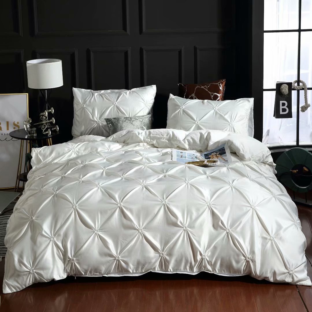 Satin Silk-Effect Duvet Cover Set – Luxury Polyester Bedding