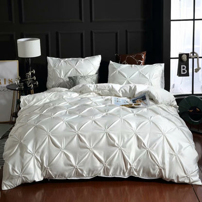 Satin Silk-Effect Duvet Cover Set – Luxury Polyester Bedding