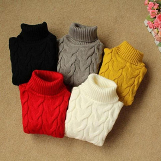 Kids Knit Pullover Sweater – Soft Round Neck Long Sleeve Top