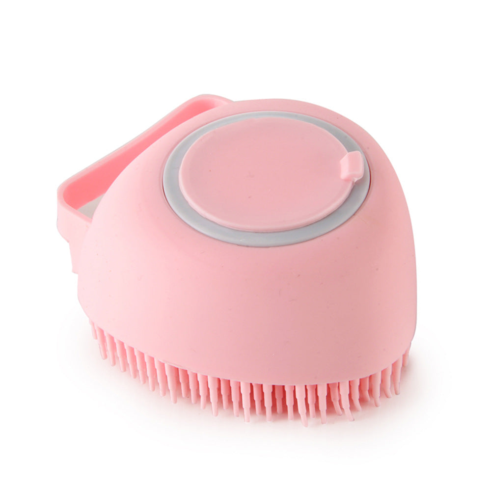 Silicone Pet Bath Massage Brush with Shampoo Dispenser | Dogs & Cats | JParker