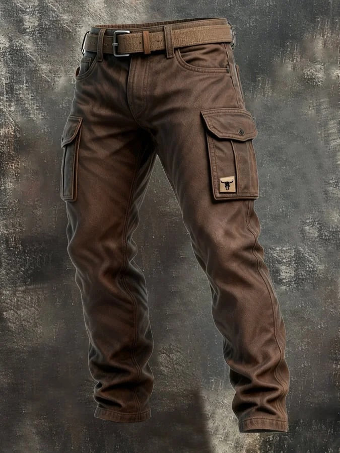 Men's Retro Print Straight-Leg Trousers | 12 Designs | S-5XL