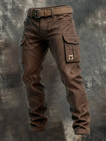 Men's Retro Print Straight-Leg Trousers | 12 Designs | S-5XL