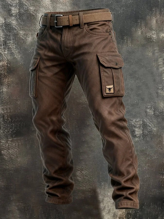 Men's Retro Print Straight-Leg Trousers | 12 Designs | S-5XL