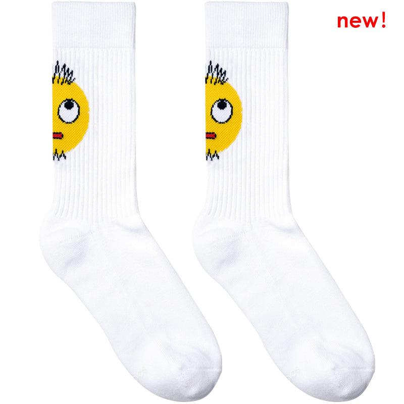 Men's Novelty Emoji Face Socks – Funny Expression Mid-Tube Socks