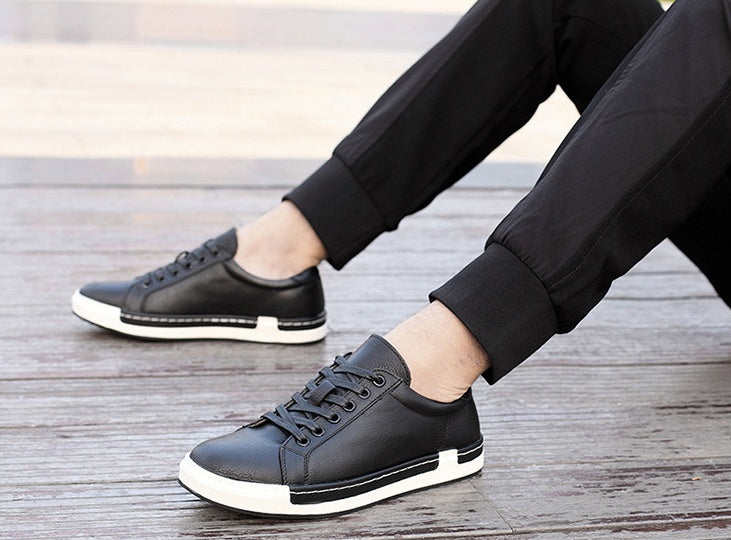 Men's Lace-Up Casual Leather-Look Shoes | PU Upper | EU 38-48