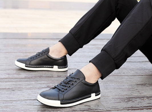 Men's Lace-Up Casual Leather-Look Shoes | PU Upper | EU 38-48