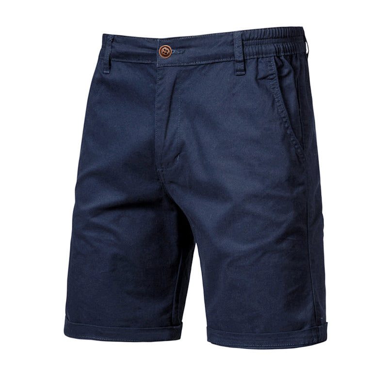 Men's Cotton Slim-Fit Cropped Trousers | Straight Leg Waist 30-38"