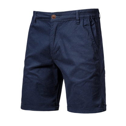 Men's Cotton Slim-Fit Cropped Trousers | Straight Leg Waist 30-38"
