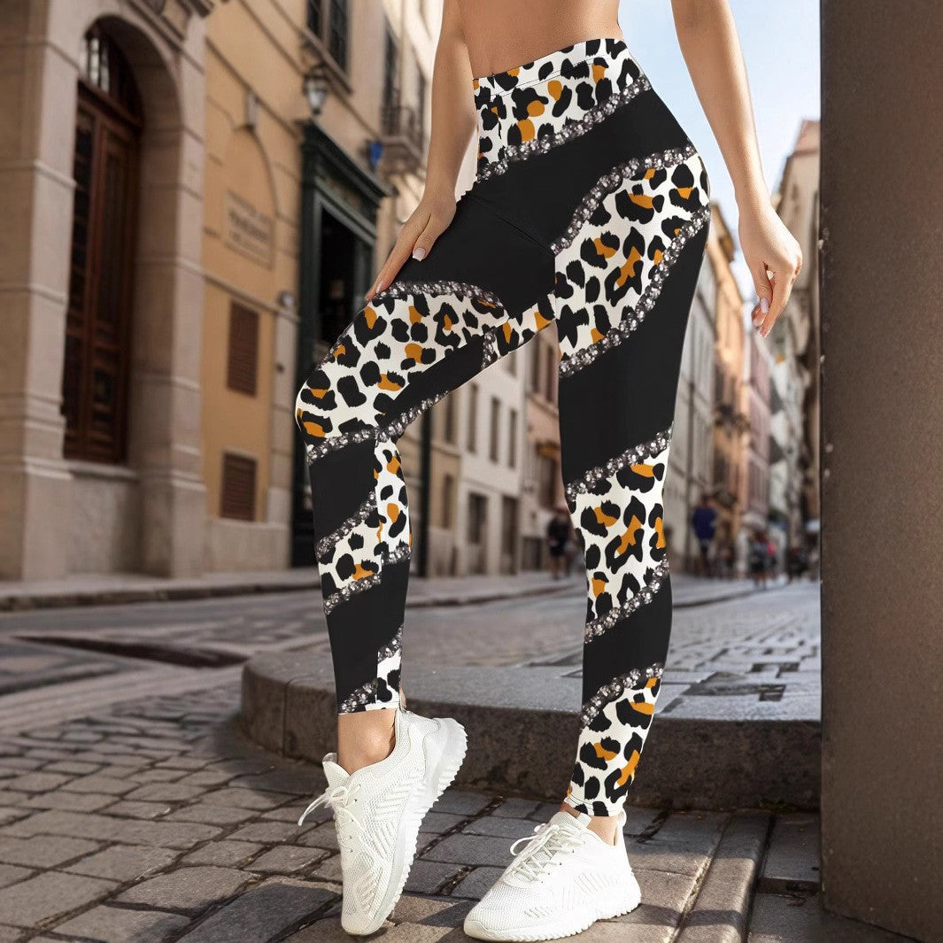Women's Printed Cropped Leggings | High Stretch | 8 Prints | S-XL