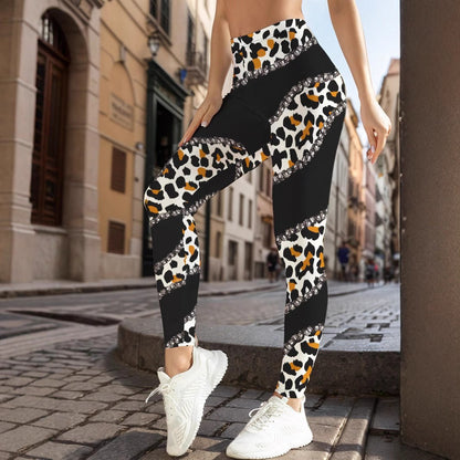 Women's Printed Cropped Leggings | High Stretch | 8 Prints | S-XL
