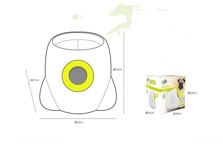 Automatic Dog Ball Launcher | Interactive Fetch Machine 3m–9m with Tennis Balls