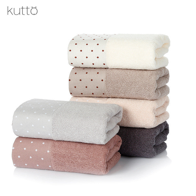 Wide Satin Dot Jacquard Bath Towel – 100% Cotton