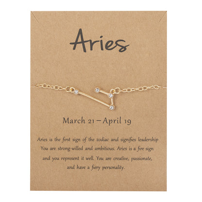 Zodiac Star Sign Gold-Plated Chain Bracelet | All 12 Signs