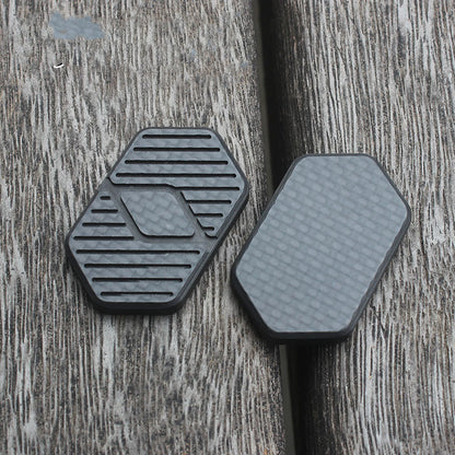 Carbon Fibre Rotary Push Card Coin Decompression Fidget Spinner