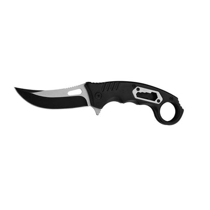 3Cr13 Steel Folding Pocket Knife – 56HRC Camping & Survival Knife Back Clip White & Black