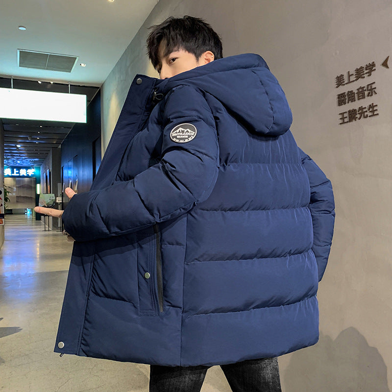 Men's Mid-Length Hooded Down Cotton Jacket | Winter Coat