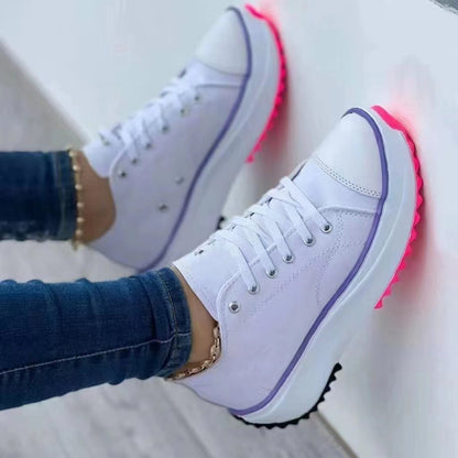 Women's Platform Mesh Casual Trainers | Round Toe Sport Shoes