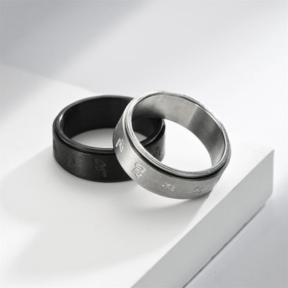 Titanium Steel Rotating Ring For Men