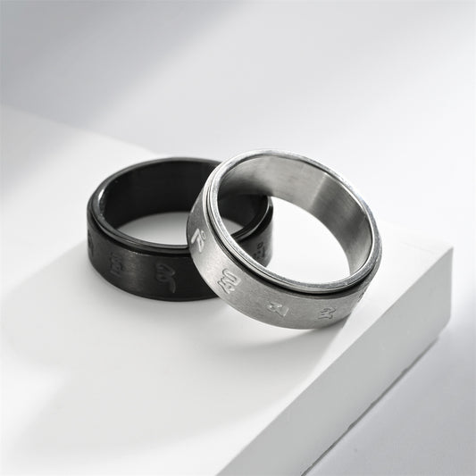 Titanium Steel Rotating Ring For Men