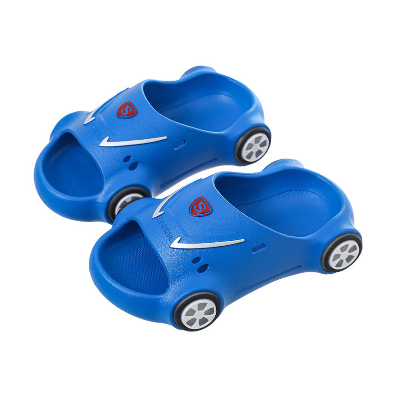 Kids' Light-Up Cartoon Car Slippers – Luminous & Anti-Slip