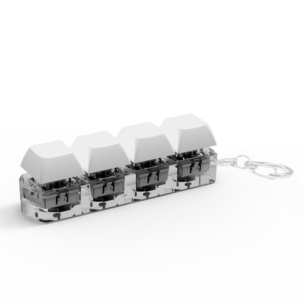 4-Key Mechanical Keyboard Switch Tester | Transparent Fidget Toy