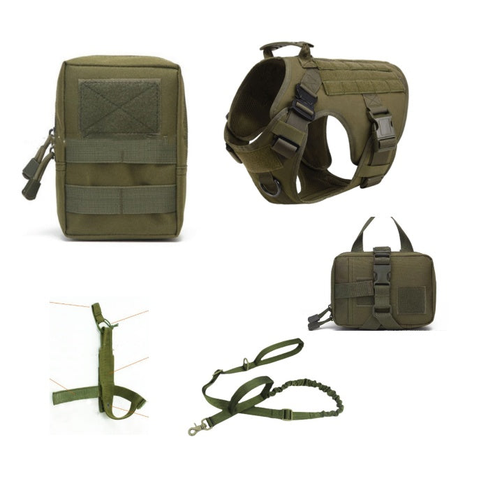 Tactical Dog Harness Set | 5 Piece K9 Training Vest & Leash