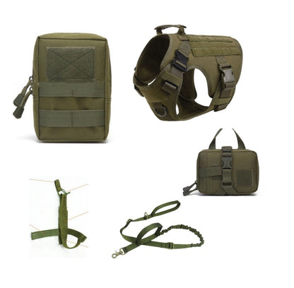 Tactical Dog Harness Set | 5 Piece K9 Training Vest & Leash