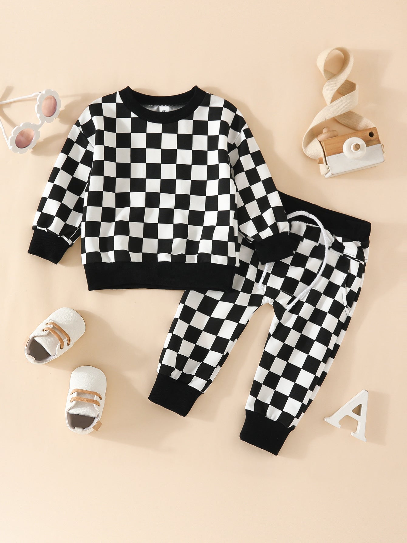 Children's Plaid Cotton Loungewear Set | Unisex Kids Pyjamas